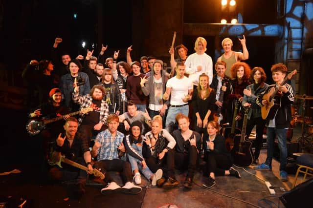 American Idiot at Sunderland Empire.  Cast  and crew with students from St Aidan's and The Bunker
