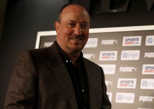Newcastle United boss Rafa Benitez smiles at St James's Park last night