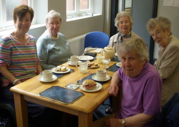 Members of Burn Park Methodist Church at their coffee morning in aid of Christian Aid.