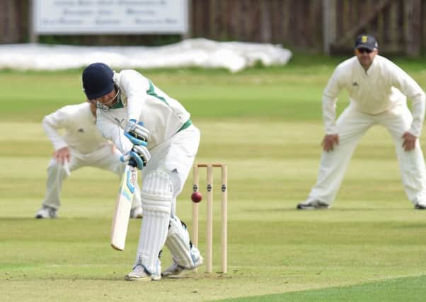 Hetton Lyons batsman Chris Martin defends against Newcastle at Lilywhite Terrace on Saturday. Picture by Kevin Brady