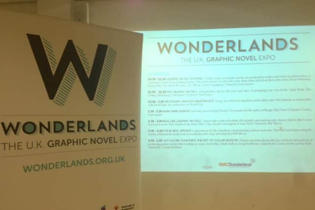 Details of the Wonderlands exhibition.