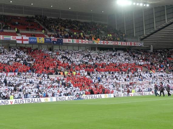 England fans at the Stadium of Light for the England v Australia game.