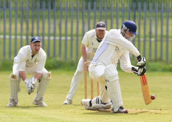 Murton opener Ben Wickling on his way to a century against Silksworth. Picture by Kevin Brady