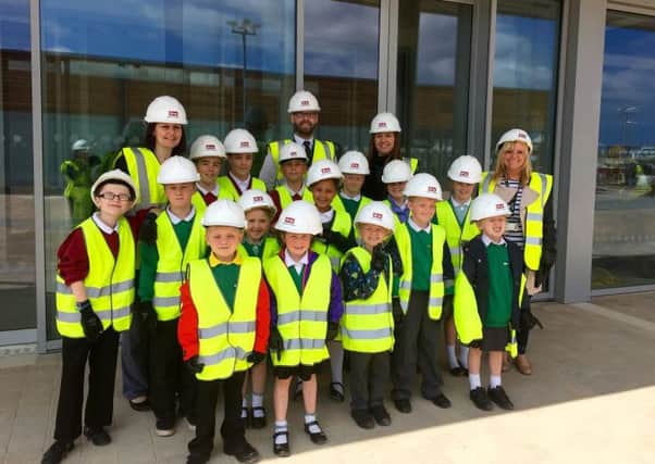 Children from local Ribbon School in Murton enjoying a special tour of Dalton Parks phase two development.