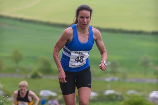 Emma Holt was the first woman in last night's Penshaw Hill Race