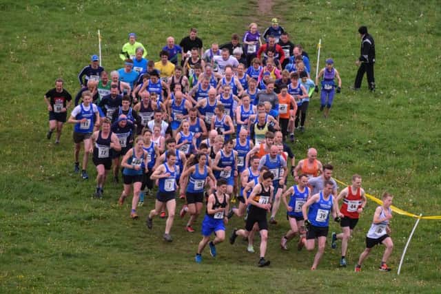 The start of the 2016 Penshaw Hill Race