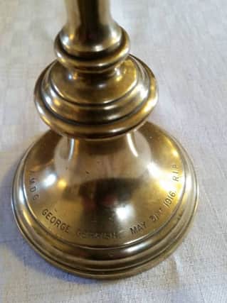 Two brass candlesticks in the Church of the Ascension pay tribute to brothers George and Charles Gerrish, who lost their lives in the First World War.