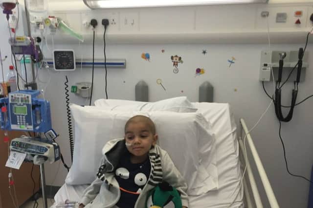 Farid Elshahawy receieves treatment for neuroblastoma in the Royal Victoria Infirmary in Newcastle.