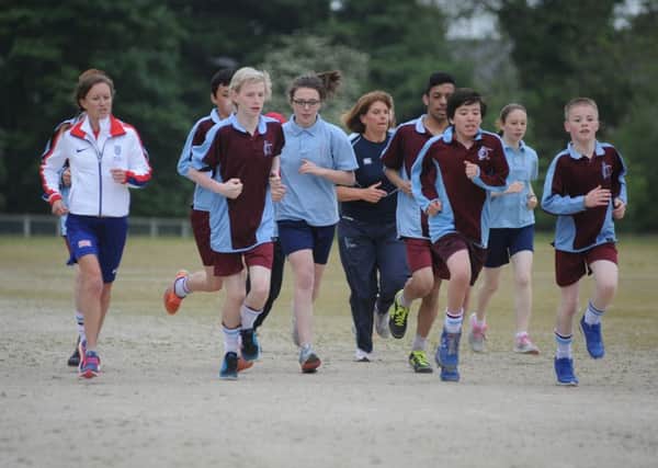 Sunderland Olympian Aly Dixon joins pupils at her old school Thornhill to launch Run to Rio.