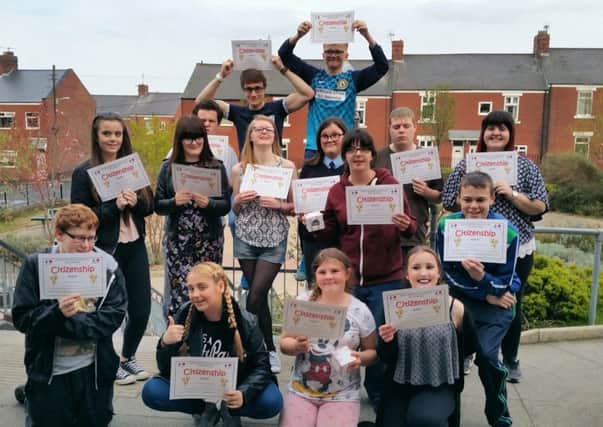 The members of the Youth Hub in Dawdon who have been given citizenship awards.