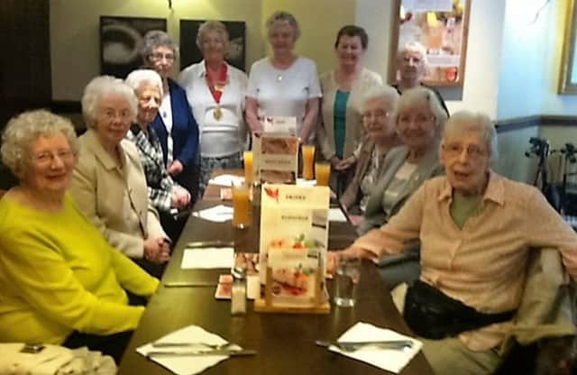 Members of South Bents TG with Valerie Jackson, at her Chairman's At Home luncheon held recently at the Britannia, Cleadon.