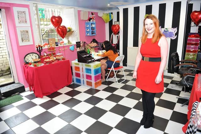 Kiri Mitchelmore at the opening of the Queen of Hearts salon in Frederick Street. Photograph by FRANK REID
