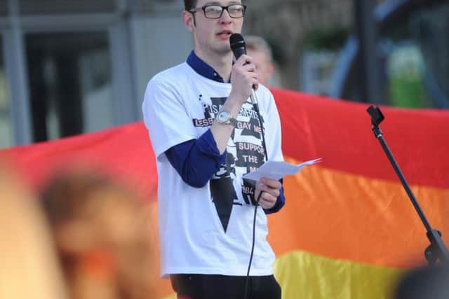 Jack Cunningham one of the organisers of the Sunderland vigil for the victims of the Orlando shooting.