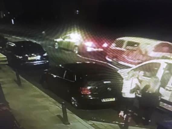 CCTV footage of a silver or grey Vauxhall Insignia, towing a  camper van, stolen  from outside of Lickity Splits, Seaham. Picture: Durham Constabulary.