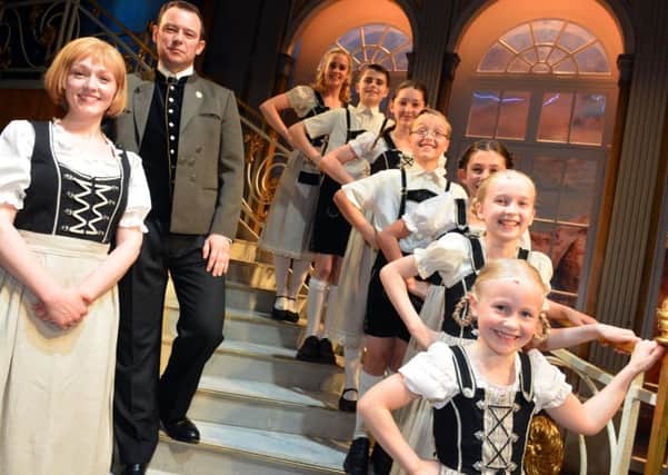 The Sound of Music at Sunderlands Empire Theatre.
Lucy O'Byrne as Maria and Andrew Lancel as Captain Von Trapp with Von Trapp children