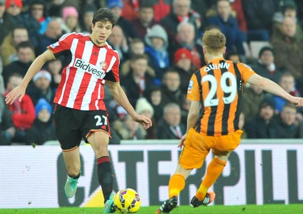Santiago Vergini in action for Sunderland against Hull City. Picture by FRANK REID