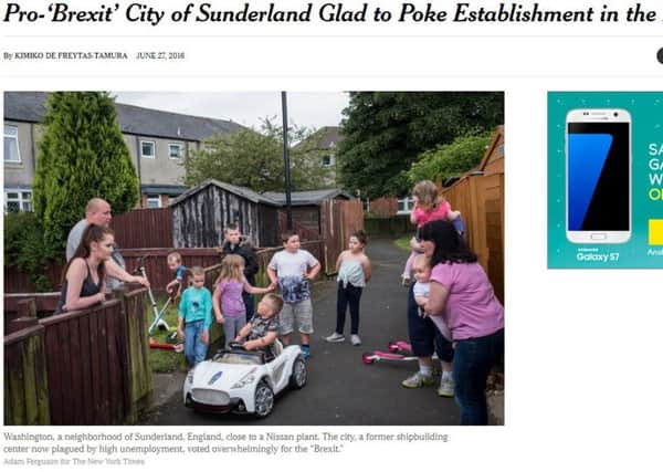 Coverage of Sunderland from the New York Times website.