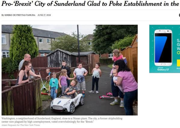 New York Times Sunderland Brexit article