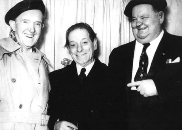 Benny Barron with Laurel and Hardy.