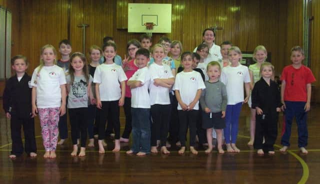 Some of the members of Belmont Karate Club.