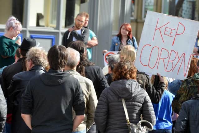 More than 100 people attended the pro-Jeremy Corbyn rally in Keel Square, Sunderland.