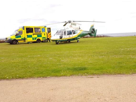 The scene of the accident in Seaham. Picture: Great North Air Ambulance.