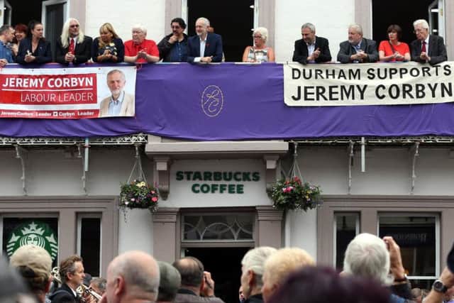 "Durham Supports Jeremy Corbyn". Picture: Press Association.
