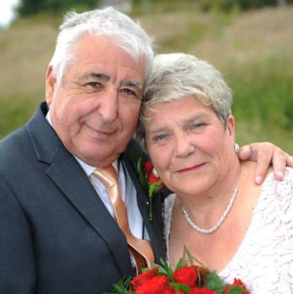 Pat and Tom Colledge celebrate their Golden Wedding Anniversary by renewing their wedding vows.