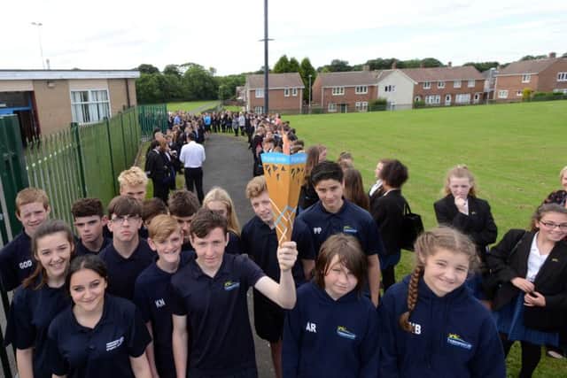 Olympic torch relay at Farringdon Community Academy