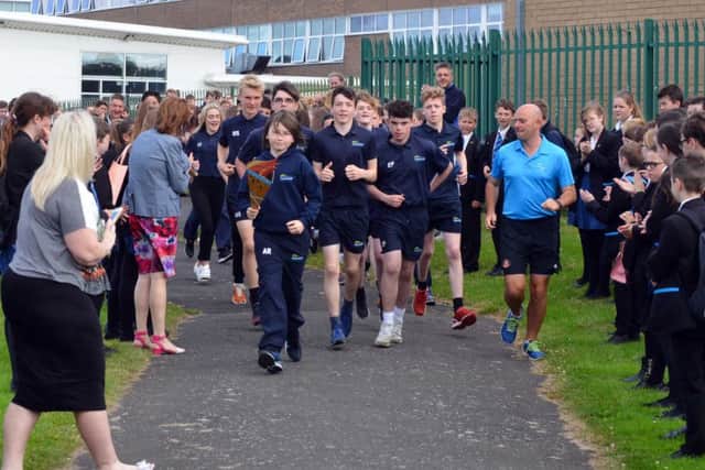 Olympic torch relay at Farringdon Community Academy