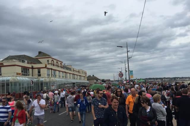 The crowds at Sunderland Airshow on Saturday.