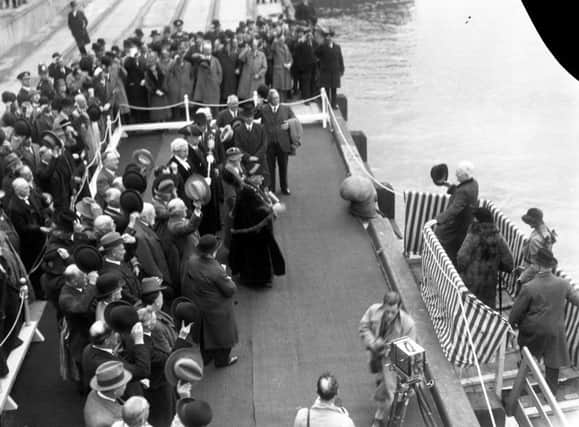 Sir John Priestman arriving to open the Corporation Quay in 1935.