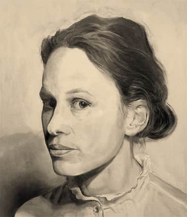 Louise Jordan, drawn in the style of a woman during the First World War.