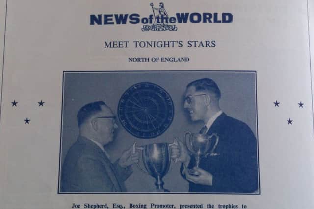 Alec Adamson featured in the News of the World Darts Championship programme of 1961.