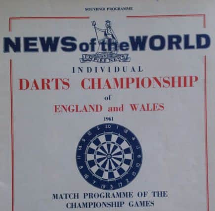 Alec Adamson was featured in the News of the World Darts Championship programme of 1961.