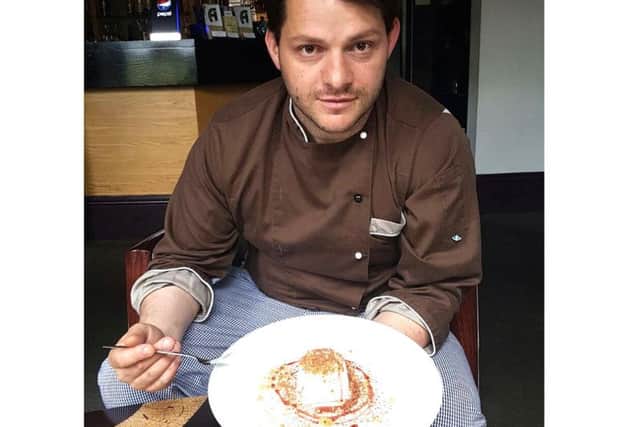Nello Russo, with his dessert.