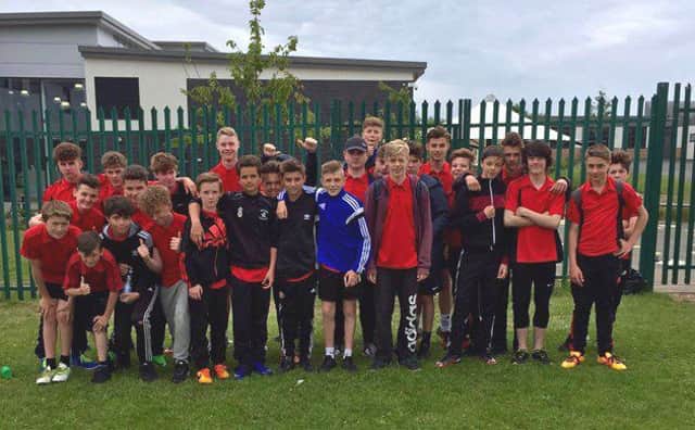 Academy pupils who took part in the athletics event.