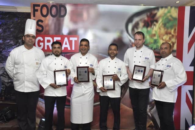 Chefs involved in the Taste of Britain Curry Festival in Bangalore, India.