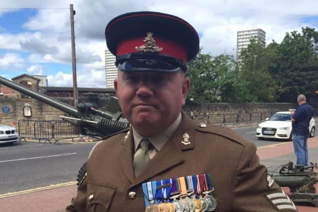 Sergeant Simon Facey, from Sunderland, of 4th Regiment Royal Artillery.