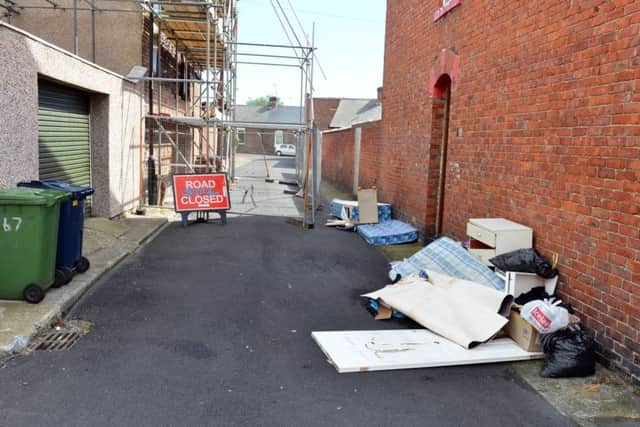 Rubbish abandoned around Southwick