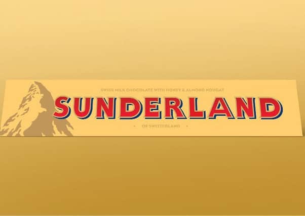 The picture tweeted by Toblerone in response to a mention from Sunderland AFC's official account.