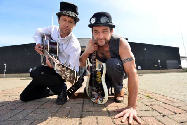 Hartlepool band The Jar Family ahead of Jacksons Landing music festival.
From left Richie Docherty and  Lee Dali