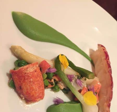 Lobster from the tasting menu, which changes seasonally