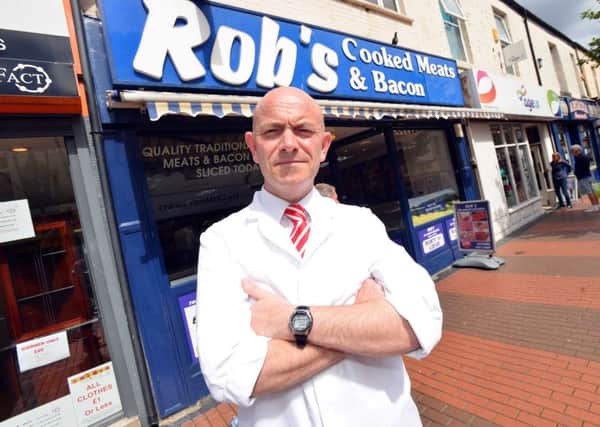 Robert Robson of Rob's Butchers is angry over criticism of his comments about Sunderland BID.