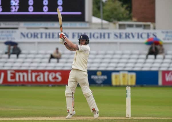 Ben Stokes hits out against Hampshire earlier this season