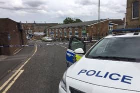 The area outside Jobcentre Plus in Station Road, Chester-le-Street was cordoned off by police in the aftermath of the suspected assault.