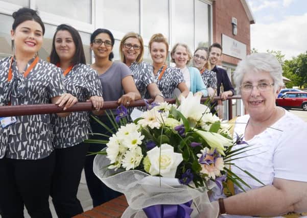 Ann Walton has retired after 40 years as receptionist at Silverdale Family Practice in South Hetton. Picture by Jane Coltman