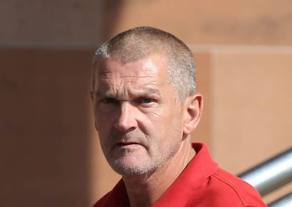 Peter Scotter leaves Newcastle Crown Court where he is accused of grabbing a Muslim woman's niqab and ripping it off in a shopping centre. Picture by Press Association.