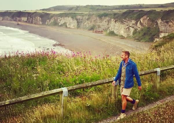 Ben Fogle enjoys the view of the Durham Heritage Coast from Nose's Point in Dawdon.