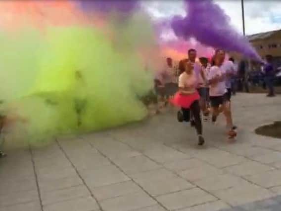 A splash of colour from the Hartlepool Colour Run.